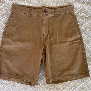 Old Navy Tan Flat Front Shorts Cotton Twill
